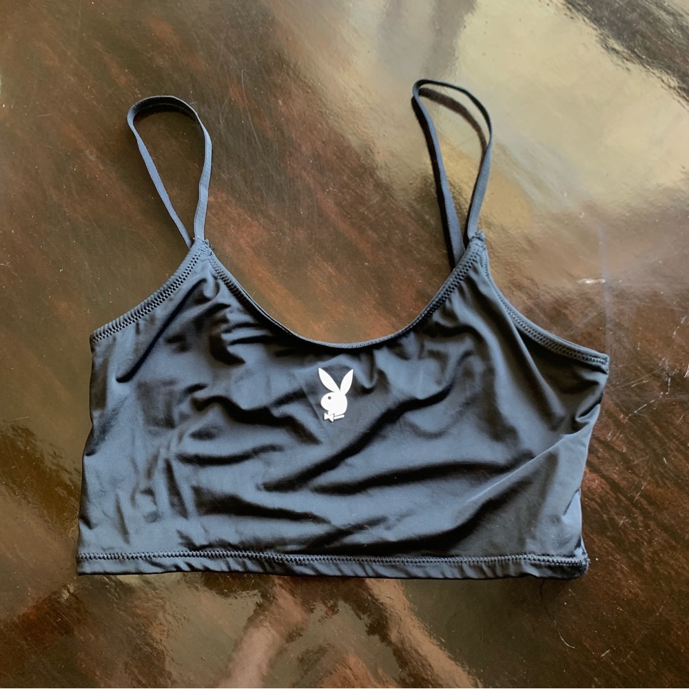 black play boy pacsun tank top